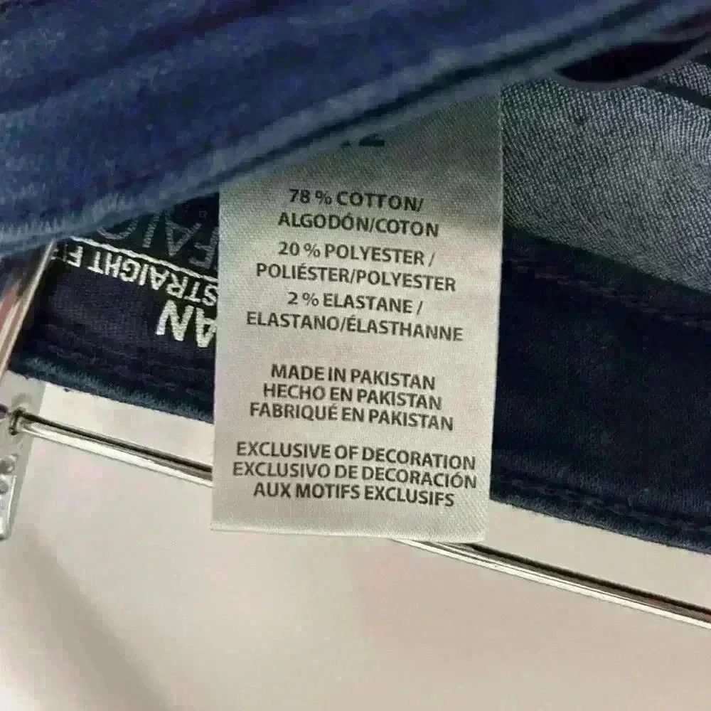 Buffalo David Bitton Evan Slim Straight Fit Faded Dark Blue Stretch Jeans Size12
